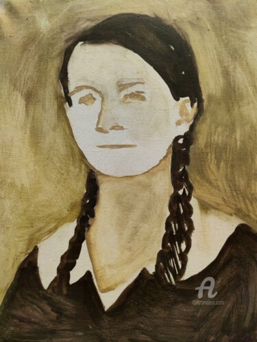 Картина под названием "My mum, when she wa…" - Reiner Poser, Подлинное произведение искусства, Масло