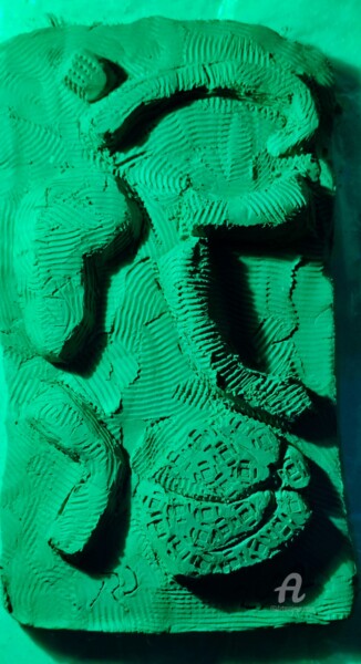 Скульптура под названием "Dirk Nowitzki in Ac…" - Reiner Poser, Подлинное произведение искусства, Керамика