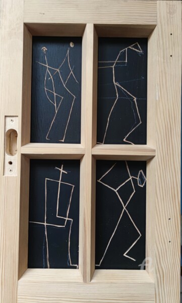 Κολάζ με τίτλο "Beziehungsfenster" από Reiner Poser, Αυθεντικά έργα τέχνης, Κολάζ