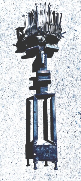 Скульптура под названием "The iron Maiden" - Reiner Poser, Подлинное произведение искусства, Металлы