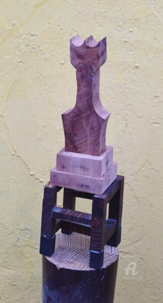 Rzeźba zatytułowany „New PHARAO was born” autorstwa Reiner Poser, Oryginalna praca, Drewno
