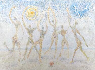 Malarstwo zatytułowany „Beachvolleyball” autorstwa Reiner Poser, Oryginalna praca, Akwarela