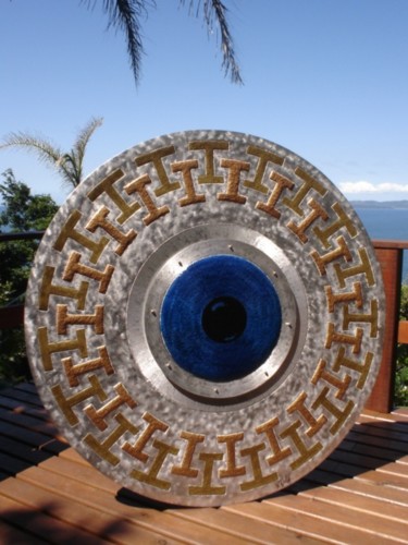 Escultura intitulada "Mandala "Olho Grego"" por R.Wolff, Obras de arte originais