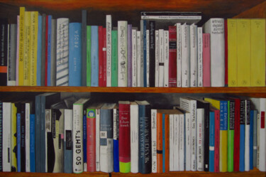 Malerei mit dem Titel "Bücherregal" von Reingard Raasch-Aselmeyer, Original-Kunstwerk, Acryl