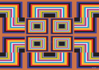 Digitale Kunst mit dem Titel "MOSAICO 031" von Reinhard Heydrich Allan De Souza Santos, Original-Kunstwerk, Digitale Malerei