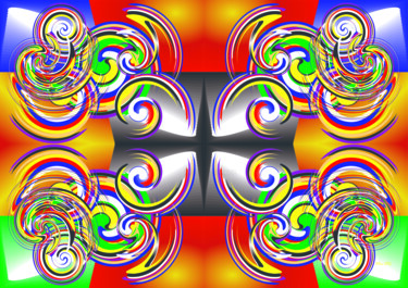 Digitale Kunst getiteld "CAÓTICA VI" door Reinhard Heydrich Allan De Souza Santos, Origineel Kunstwerk, Digitaal Schilderwerk