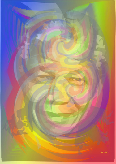 Digital Arts titled "MANDELA" by Reinhard Heydrich Allan De Souza Santos, Original Artwork, Digital Painting