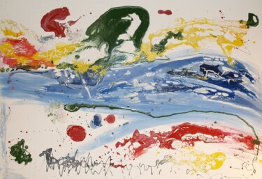 Pittura intitolato "Abstrakt - 2019-08/…" da Reinhard Schiweck, Opera d'arte originale, Lacca
