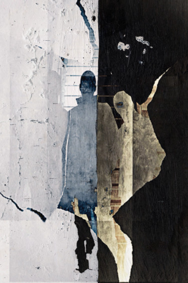 Digitale Kunst mit dem Titel "Wand-Lung" von Reinhard Südmersen, Original-Kunstwerk, Fotomontage