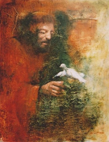 Pintura intitulada "São Francisco de As…" por Reinis, Obras de arte originais, Óleo