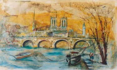 Pintura intitulada "França" por Reinis, Obras de arte originais
