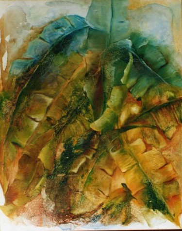 Pintura intitulada "Bananeiras" por Reinis, Obras de arte originais, Óleo