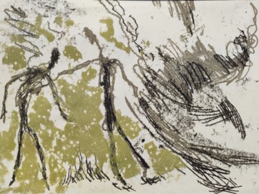 Streit Gravures & estampes intitulée "Streit" par Reiner Poser, Œuvre d'art originale, Monotype