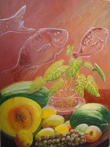 "Melons" başlıklı Tablo Reis tarafından, Orijinal sanat, Petrol