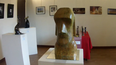 Sculpture intitulée "MOAI" par Claude Reitz, Œuvre d'art originale, Terre cuite