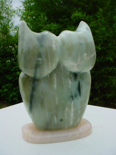 Sculpture intitulée "ca c'est chouette" par Claude Reitz, Œuvre d'art originale
