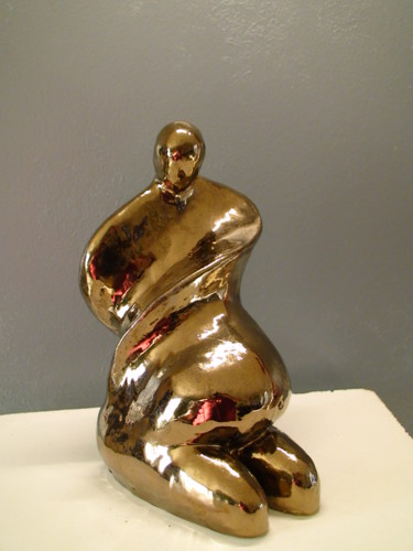 Скульптура под названием "Maternité 4" - Claude Reitz, Подлинное произведение искусства, Керамика