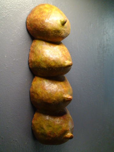 Sculpture titled "Cascade" by Claude Reitz, Original Artwork, Terra cotta