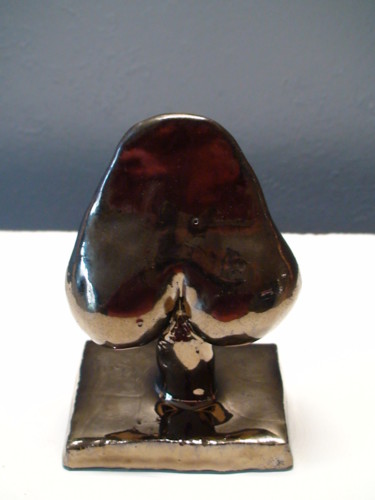 j'ai le coeur à l'envers Sculpture intitulée "j'ai le coeur à l'e…" par Claude Reitz, Œuvre d'art originale, Terre cuite