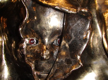 Sculpture intitulée "masque 2" par Claude Reitz, Œuvre d'art originale, Terre cuite