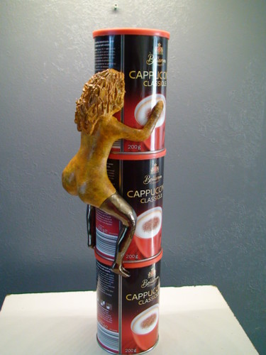 Sculpture intitulée "cappuccino" par Claude Reitz, Œuvre d'art originale, Terre cuite