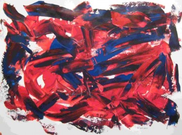 Peinture intitulée "4th of july" par Deburane, Œuvre d'art originale, Huile