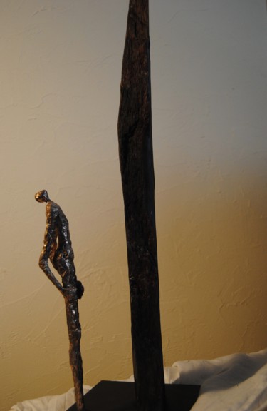 Sculpture titled "le-curieux-bronze-e…" by Réjane Lechat, Original Artwork