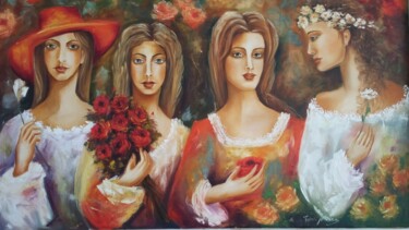 Pintura intitulada "mulhere-01-o-s-t-80…" por Rejane Pansera, Obras de arte originais