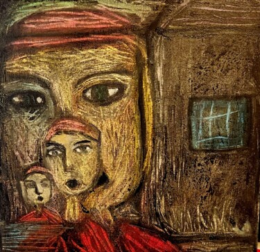 Dibujo titulada "Psycho" por Rejean Ethier, Obra de arte original, Tinta