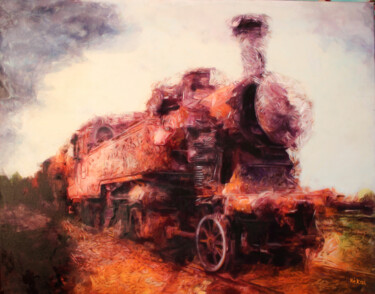 Pintura titulada "Végső állomás" por Rékai Zsolt, Obra de arte original, Oleo Montado en Bastidor de camilla de madera