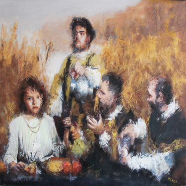 Painting titled "A kis hercegnő" by Rékai Zsolt, Original Artwork, Oil