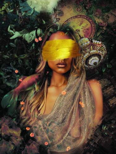 Malinna Digital Arts titled "Malinna" by Renate Natalja Relenvie, Original Art, Photo Montage