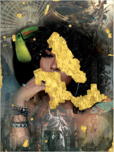 Digitale Kunst mit dem Titel "NO PAST NO FUTURE" von Renate Natalja Relenvie, Original-Kunstwerk, Fotomontage