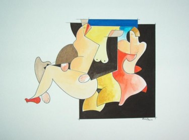 Pintura intitulada "Companheiras" por Renato Pereira, Obras de arte originais