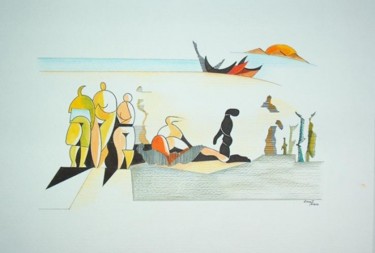 Pintura intitulada "Beira-Mar" por Renato Pereira, Obras de arte originais