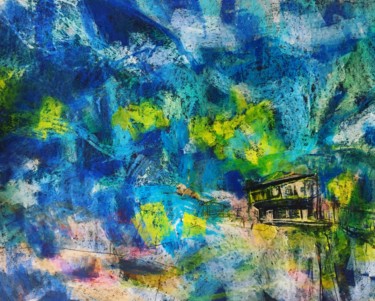Картина под названием "Дом в горах" - София Бирюкова, Подлинное произведение искусства, Пастель