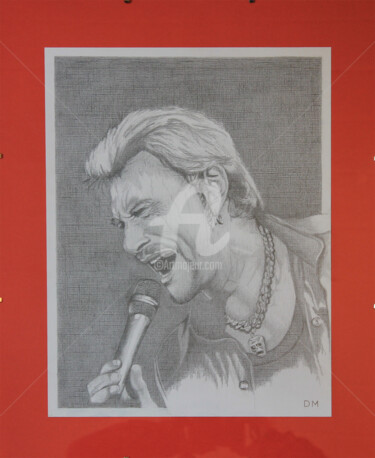 Drawing titled "Johnny" by Marie-Ange Ducasse, Original Artwork, Pencil