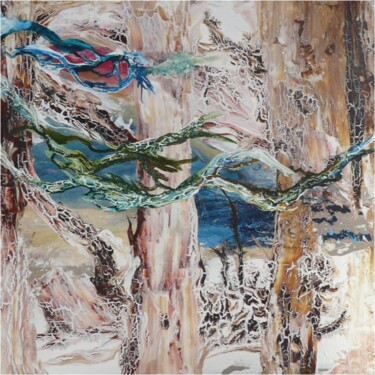 Malerei mit dem Titel "Winterzauber" von Remara, Original-Kunstwerk, Acryl
