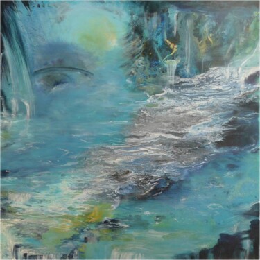 Картина под названием "Become a River" - Remara, Подлинное произведение искусства, Акрил Установлен на Деревянная рама для н…