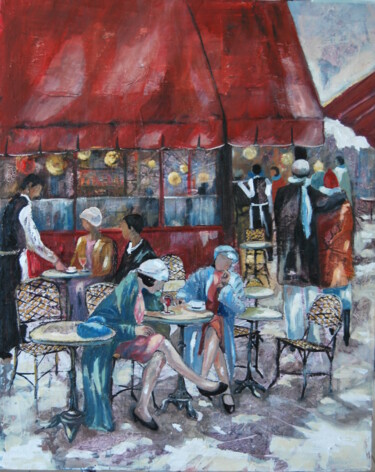 Painting titled "parisII" by Reme, Original Artwork, Oil