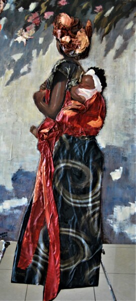 Peinture intitulée "la mariposa" par Reme, Œuvre d'art originale, Huile