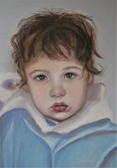Desenho intitulada "el niño" por Reme, Obras de arte originais, Pastel