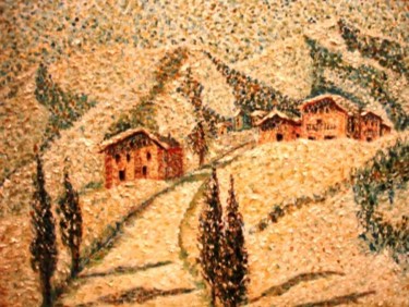 Painting titled "sombras en la nieve" by Reme, Original Artwork