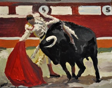 Painting titled "EN EL RUEDO" by Reme, Original Artwork