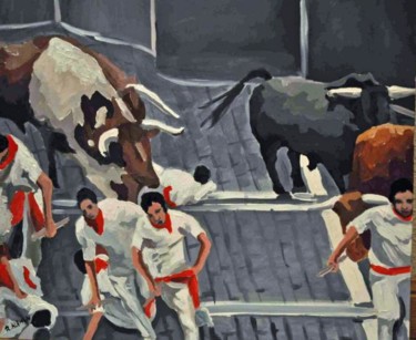 Painting titled "SAN FERMIN PAMPLONA" by Reme, Original Artwork