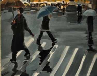 Painting titled "rainIII" by Reme, Original Artwork