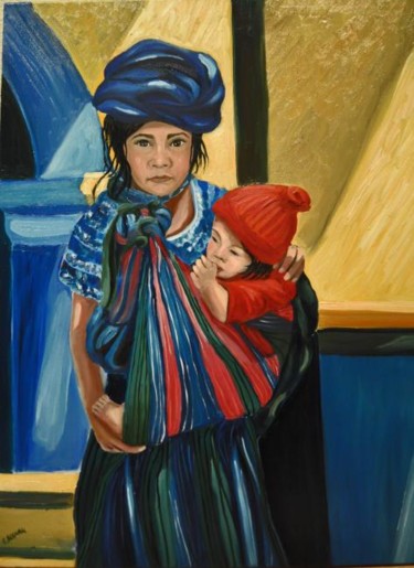 Painting titled "LA INOCENCIA" by Reme, Original Artwork, Oil