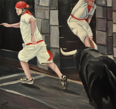 Painting titled "SAN FERMIN II" by Reme, Original Artwork