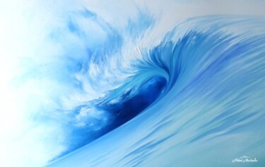 Painting titled "perfect wave" by Remi Bertoche, Original Artwork, Oil