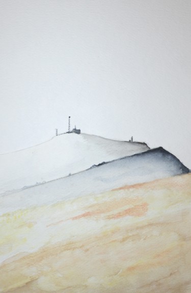 Peinture intitulée "Montagne de Lure, u…" par Rémi Collin, Œuvre d'art originale, Aquarelle